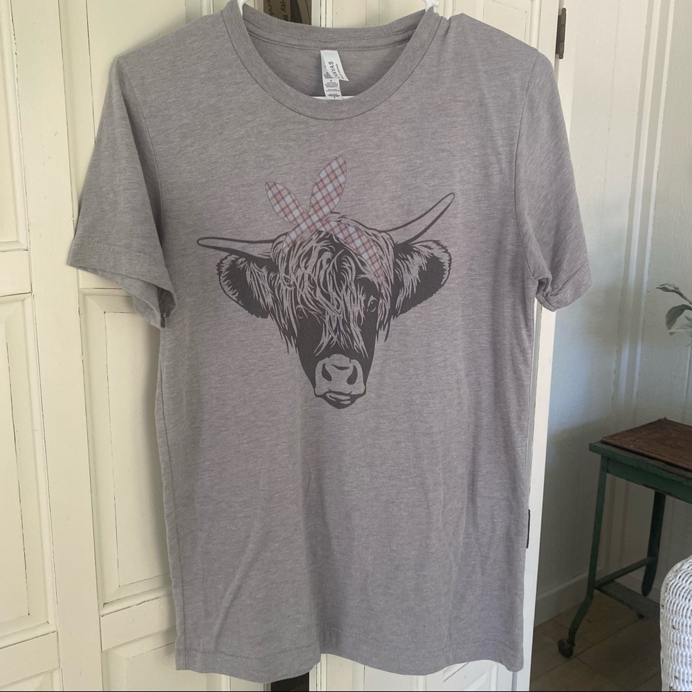 Outlander Fan Scotland Highland Cow shirt szS